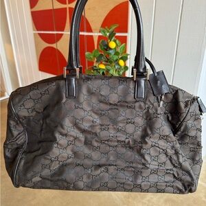 Vintage Gucci Duffle Weekend Bag- Monogram